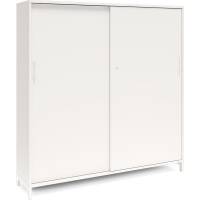 Kontorskab DNA, 1600x1660 mm, Hvid/Hvid, skydedør 4A4