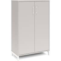 Kontorskab DNA, 800x1275 mm, Lys gr&aring;/Hvid 3A4