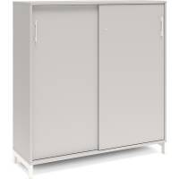 Kontorskab DNA, 1200x1275 mm, Lys grå/Hvid, skydedør 3A4