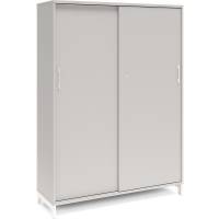 Kontorskab DNA, 1200x1660 mm, Lys gr&aring;/Hvid, skyded&oslash;r 4A4