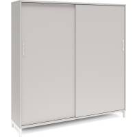 Kontorskab DNA, 1600x1660 mm, Lys grå/Hvid, skydedør 4A4