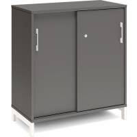 Kontorskab DNA, 800x890 mm, Antracit/Hvid, skydedør 2A4