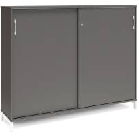 Kontorskab DNA, 1600x1275 mm, Antracit/Hvid, skyded&oslash;r 3A4