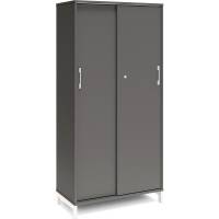 Kontorskab DNA, 800x1660 mm, Antracit/Hvid, skydedør 4A4