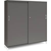 Kontorskab DNA, 1600x1660 mm, Antracit/Hvid, skydedør 4A4