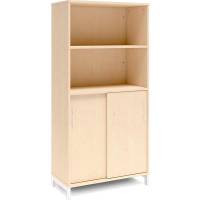 Kontorskab DNA, 800x1660 mm, Birk/Hvid 4A4