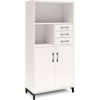 Kontorskab DNA, 800x1660 mm, Hvid/Sort, skuffemodul 4A4/2A4