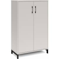 Kontorskab DNA, 800x1275 mm, Lys grå/Sort 3A4