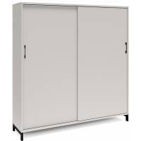 Kontorskab DNA, 1600x1660 mm, Lys grå/Sort, skydedør 4A4