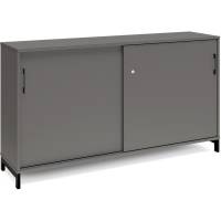 Kontorskab DNA, 1600x890 mm, Antracit/Sort, skyded&oslash;r 2A4