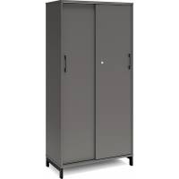 Kontorskab DNA, 800x1660 mm, Antracit/Sort, skyded&oslash;r 4A4