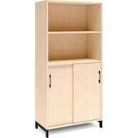 Kontorskab DNA, 800x1660 mm, Birk/Sort 4A4