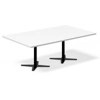 Konferencebord DNA, Hvid 2000x1200 mm rektangul&aelig;rt, Sort understel