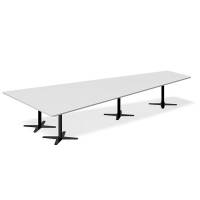 Konferencebord DNA, Lysgr&aring; 4400x2175 mm trapezformet, Sort understel