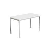 Bord Combi 200, 1200x600 mm Højde 720 mm Hvid  laminat på alugråt understel