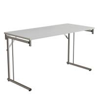 Klapbord Silhuett 1300x600mm,Hvid laminat og krom stel