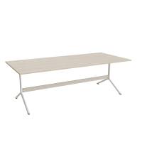 Bord Atlas 1134, 2200x1000mm, højde 720, eg højtrykslaminat, hvidt stel