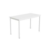 Bord Combi 200, 1200x600 mm Højde 720 mm Hvid  laminat på hvidt understel