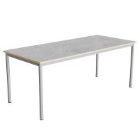 Bord Combi 200, 1800x800 mm Højde 720 mm Lys grå linoleum på alugråt stel