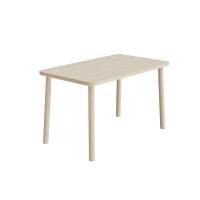 Bord Add Wood 590 1200x700 mm H&oslash;jde 720 mm med hvidpigmenteret eg laminat, massivt tr&aelig;ben