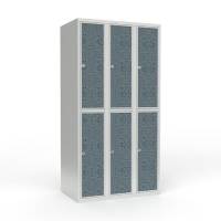 Skoleskab 3x300 Lige tag 2 rum i h&oslash;jden VirrVarr Black laminatd&oslash;r Greb for h&aelig;ngel&aring;s