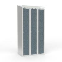 Skoleskab 3x300 Skr&aring;t tag 1 rum i h&oslash;jden VirrVarr Black laminatd&oslash;r Greb for h&aelig;ngel&aring;s