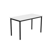 Bord Combi 200, 1200x600 mm Højde 720 mm Hvid  laminat på sort understel