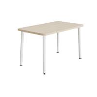 Bord Add 590, 1200x700 mm højde 720 mm med hvidpigmenteret eg, hvidt stel