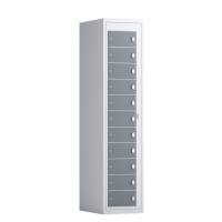 T&oslash;judleveringsskab 1x11 rum med lige tag og antracit d&oslash;re med greb f/h&aelig;ngel&aring;s