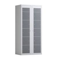 T&oslash;judleveringsskab 2x6 rum med lige tag og antracit d&oslash;re med greb f/h&aelig;ngel&aring;s