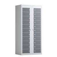 T&oslash;judleveringsskab 2x11 rum med lige tag og antracit d&oslash;re med greb f/h&aelig;ngel&aring;s