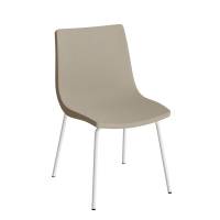 Stol Colt 10011 Beige tekstil, hvidt stel
