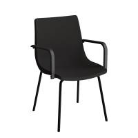 Stol Colt 10012 Med arml&aelig;n, sort tekstil, sort stel