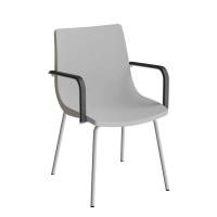 Stol Colt 10012 Med arml&aelig;n, alugr&aring; tekstil, alugr&aring; stel