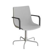 Stol Colt 10014 Med arml&aelig;n og drejeligt undestel, alugr&aring; tekstil, alugr&aring; stel