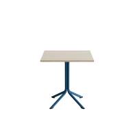 Bord Atlas 1133 700x700x720mm, Hvidpigmenteret eg med azurbl&aring;t understel