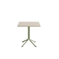 Bord Atlas 1133 700x700x720mm, Hvidpigmenteret eg med gr&oslash;nt understel