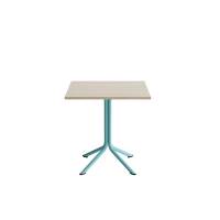 Bord Atlas 1133 700x700x720mm, Hvidpigmenteret eg med turkis understel