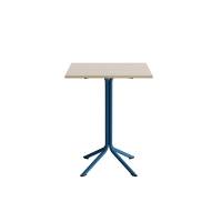 Bord Atlas 1133 700x700x900mm, Hvidpigmenteret eg med azurbl&aring;t understel