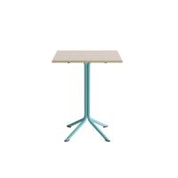 Bord Atlas 1133 700x700x900mm, Hvidpigmenteret eg med turkis understel