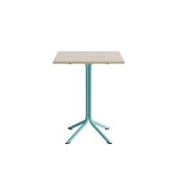 Bord Atlas 1133 700x700x900mm, Hvidpigmenteret eg med turkis understel