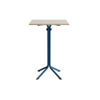 Bord Atlas 1133 700x700x1080mm, Hvidpigmenteret eg med azurbl&aring;t understel