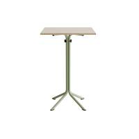 Bord Atlas 1133 700x700x1080mm, Hvidpigmenteret eg med gr&oslash;nt understel