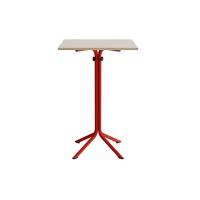 Bord Atlas 1133 700x700x1080mm, Hvidpigmenteret eg med r&oslash;dt understel