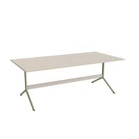Bord Atlas 1134, 2000x1000mm, h&oslash;jde 720, eg h&oslash;jtrykslaminat, gr&oslash;nt stel