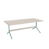 Bord Atlas 1134, 2000x1000mm, h&oslash;jde 720, eg h&oslash;jtrykslaminat, turkist stel