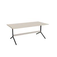 Bord Atlas 1134, 1800x900mm, højde 720, eg højtrykslaminat, sortolivent stel