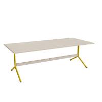 Bord Atlas 1134, 2200x1000mm, h&oslash;jde 720, eg h&oslash;jtrykslaminat, gult stel