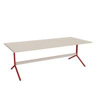 Bord Atlas 1134, 2200x1000mm, h&oslash;jde 720, eg h&oslash;jtrykslaminat, r&oslash;dt stel
