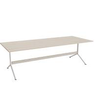 Bord Atlas 1134, 2400x1000mm, h&oslash;jde 720, eg h&oslash;jtrykslaminat, hvidt stel